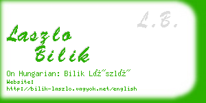 laszlo bilik business card